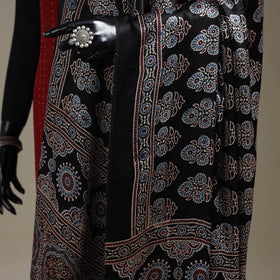 Hand natural dyed modal silk dupatta with lagdi patta 33