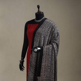 Hand natural dyed modal silk dupatta with lagdi patta 35