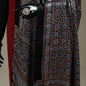 Hand natural dyed modal silk dupatta with lagdi patta 36