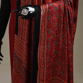 Hand natural dyed modal silk dupatta with lagdi patta 41