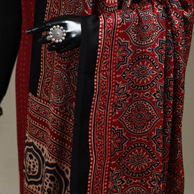 Hand natural dyed modal silk dupatta with lagdi patta 42