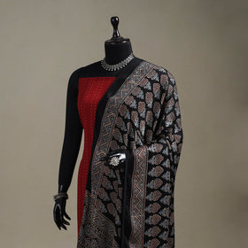 Hand natural dyed modal silk dupatta with tassels 26