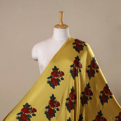 Hand natural dyed modal silk fabric 41 - handcrafted