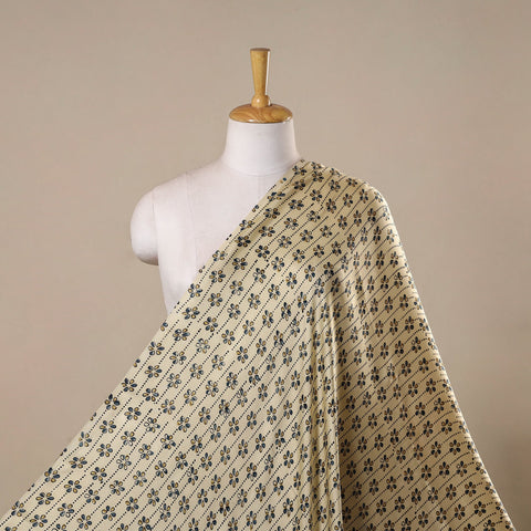 Hand natural dyed modal silk fabric 43 - handcrafted