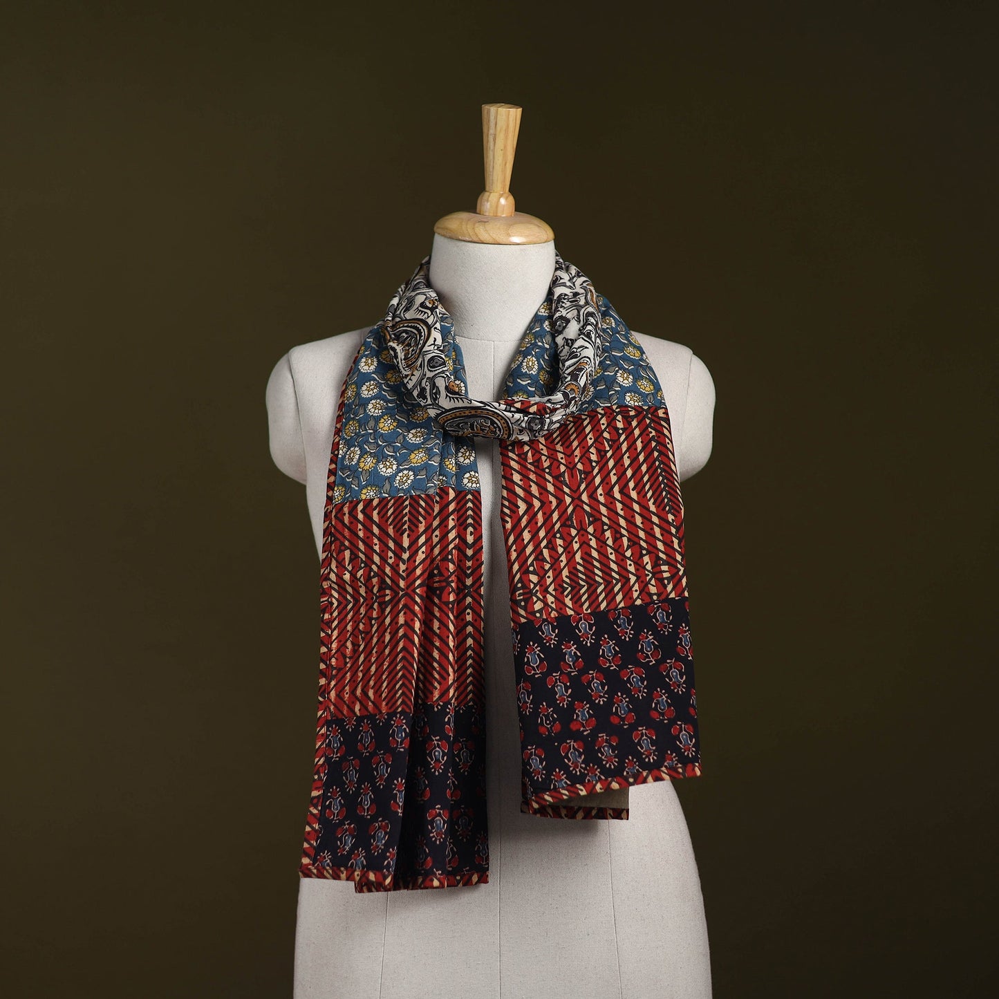 Hand-stitched cotton patchwork stole 07 - handcrafted