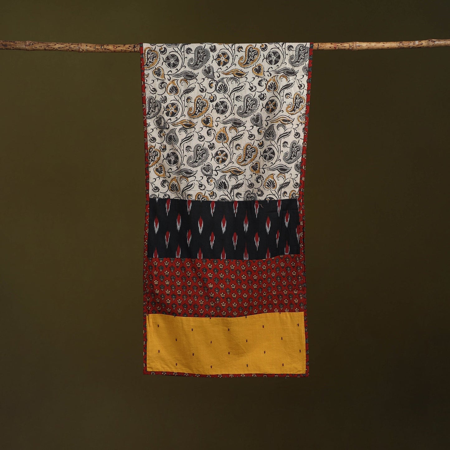Hand-stitched cotton patchwork stole 08 - handcrafted