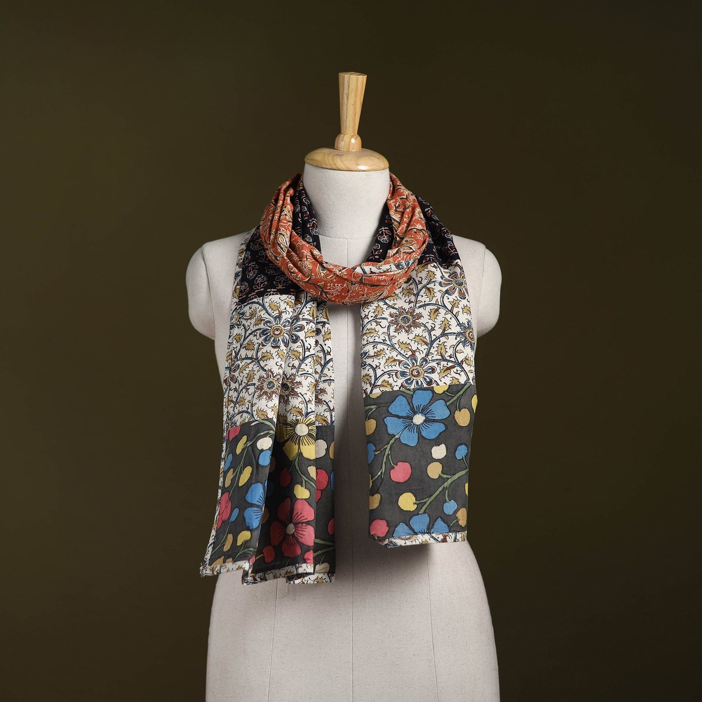Hand-stitched cotton patchwork stole 10 - handcrafted