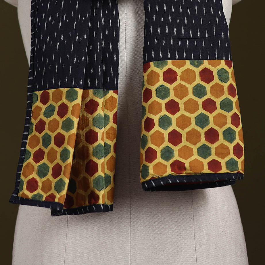 Hand-stitched cotton patchwork stole 21 - handcrafted