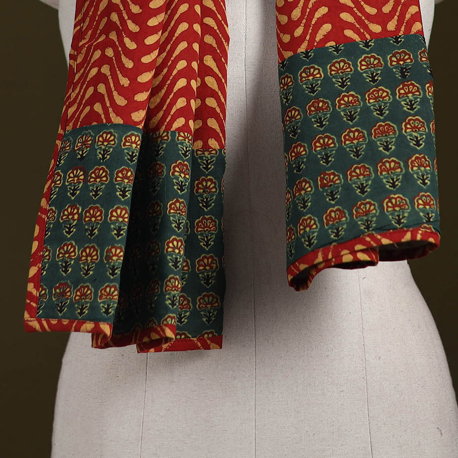 Hand-stitched cotton patchwork stole 22 - handcrafted