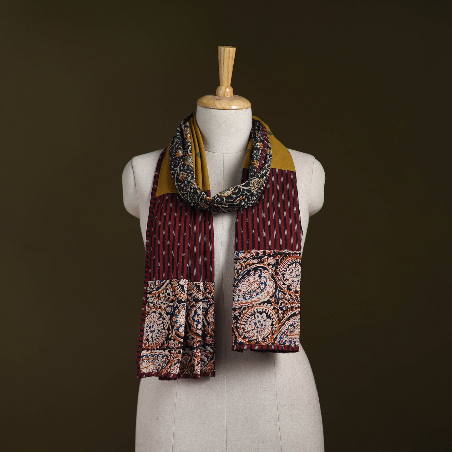 Hand-stitched cotton patchwork stole 25 - handcrafted