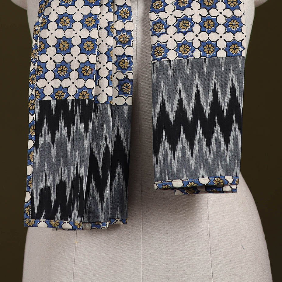 Hand-stitched cotton patchwork stole 26 - handcrafted