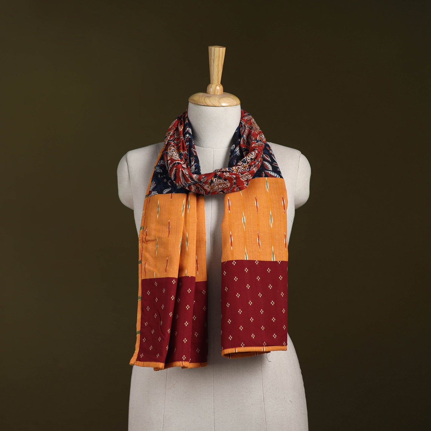 Hand-stitched cotton patchwork stole 29 - handcrafted