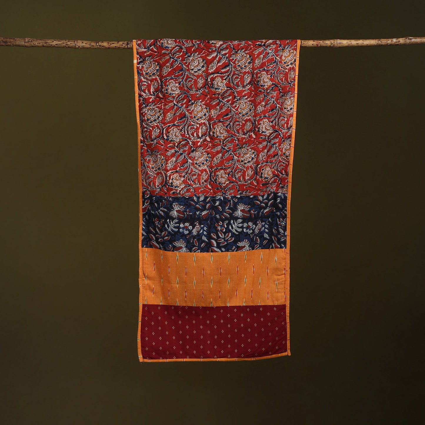 Hand-stitched cotton patchwork stole 29 - handcrafted