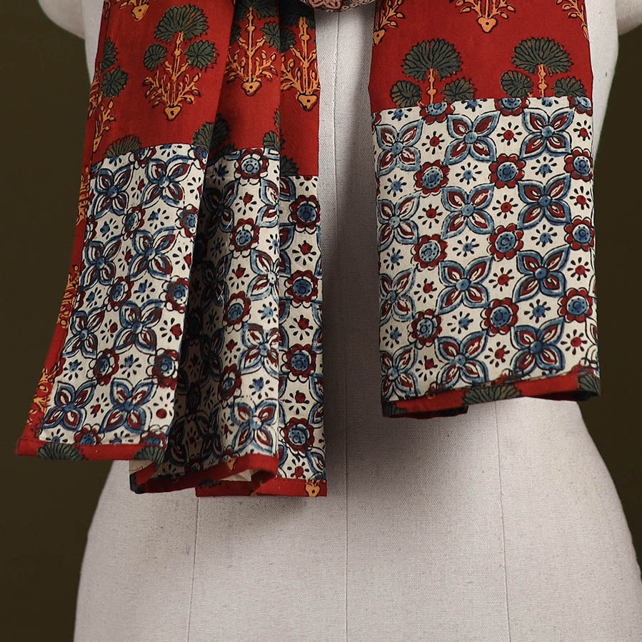 Hand-stitched cotton patchwork stole 32 - handcrafted