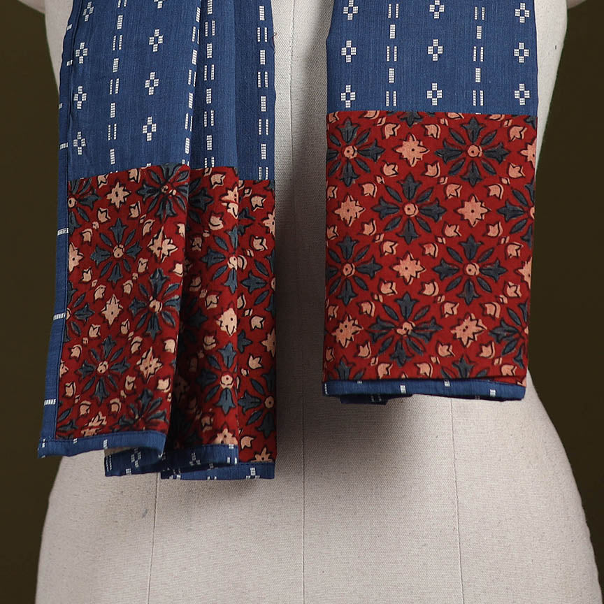 Hand-stitched cotton patchwork stole 33 - handcrafted