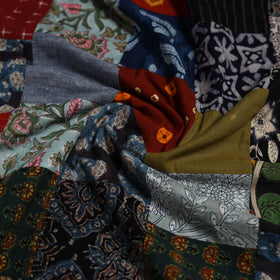 Hand-stitched mosaic cotton unstitched kurta material