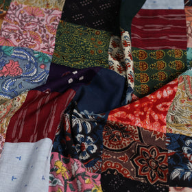 Hand-stitched mosaic cotton unstitched kurta material