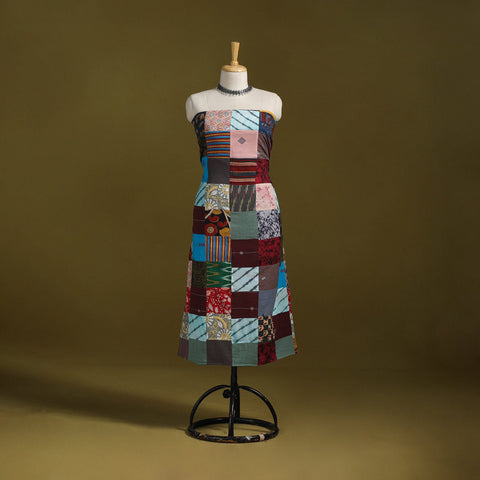 Hand-stitched mosaic cotton unstitched kurta material