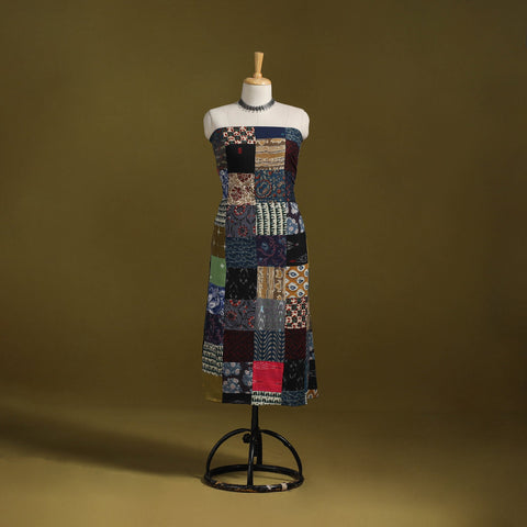 Hand-stitched mosaic cotton unstitched kurta material