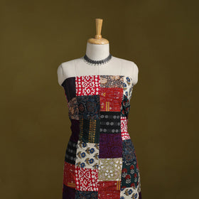 Hand-stitched mosaic cotton unstitched kurta material