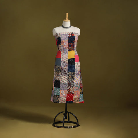 Hand-stitched mosaic cotton unstitched kurta material