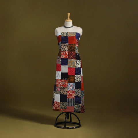Hand-stitched mosaic cotton unstitched kurta material