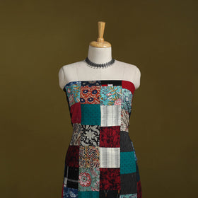 Hand-stitched mosaic cotton unstitched kurta material