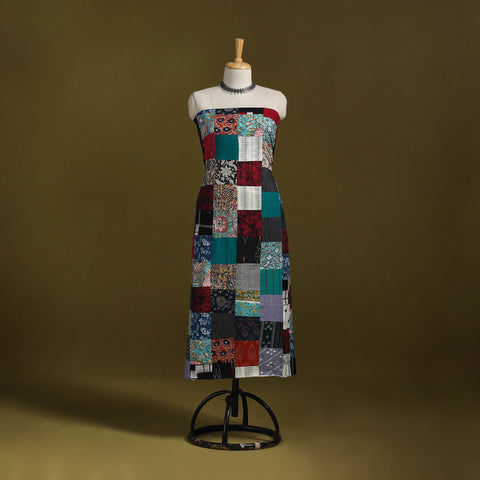 Hand-stitched mosaic cotton unstitched kurta material