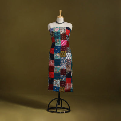 Hand-stitched mosaic cotton unstitched kurta material