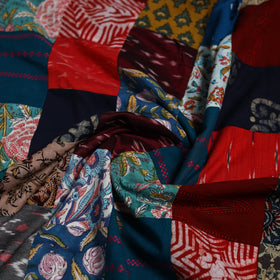 Hand-stitched mosaic cotton unstitched kurta material