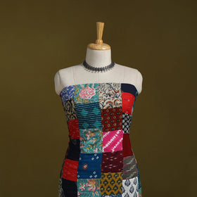 Hand-stitched mosaic cotton unstitched kurta material