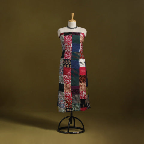 Hand-stitched mosaic cotton unstitched kurta material