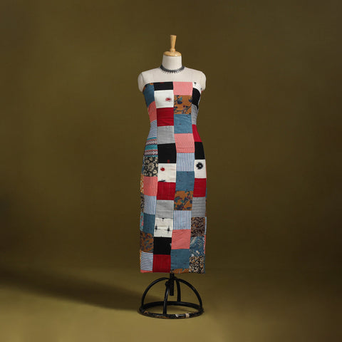 Hand-stitched mosaic cotton unstitched kurta material