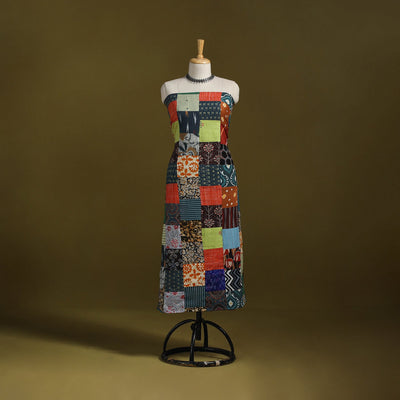 Hand-stitched mosaic cotton unstitched kurta material