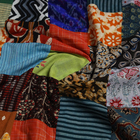 Hand-stitched mosaic cotton unstitched kurta material