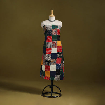 Hand-stitched mosaic cotton unstitched kurta material