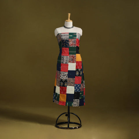 Hand-stitched mosaic cotton unstitched kurta material