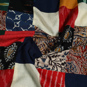 Hand-stitched mosaic cotton unstitched kurta material