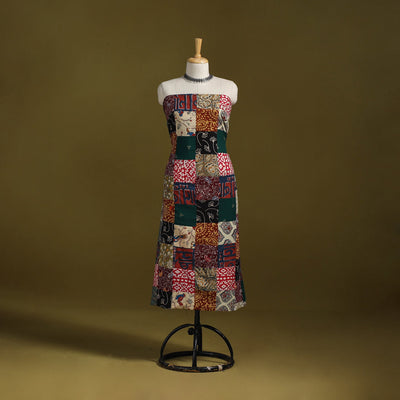 Hand-stitched mosaic cotton unstitched kurta material