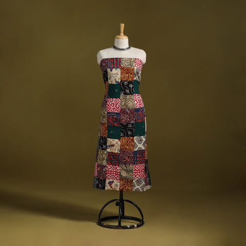 Hand-stitched mosaic cotton unstitched kurta material