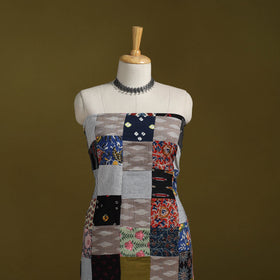 Hand-stitched mosaic cotton unstitched kurta material