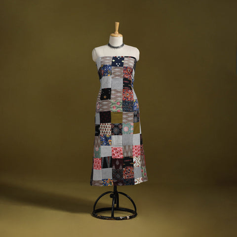Hand-stitched mosaic cotton unstitched kurta material