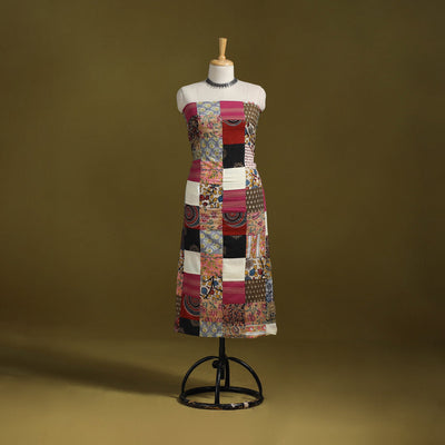 Hand-stitched mosaic cotton unstitched kurta material