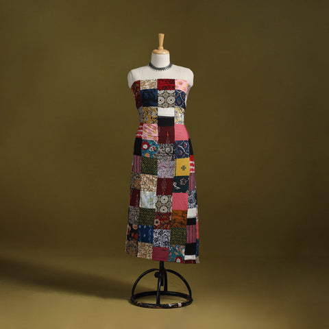 Hand-stitched mosaic cotton unstitched kurta material