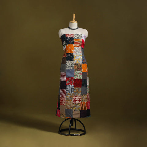 Hand-stitched mosaic cotton unstitched kurta material