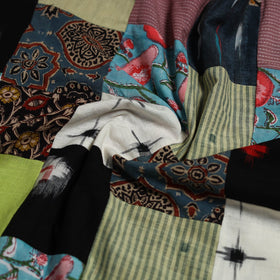 Hand-stitched mosaic cotton unstitched kurta material