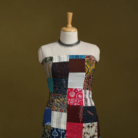 Hand-stitched mosaic cotton unstitched kurta material