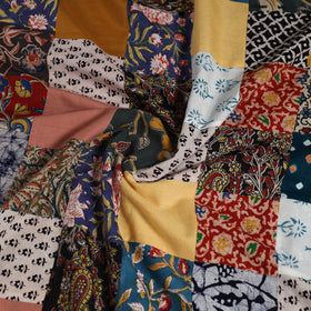 Hand-stitched mosaic cotton unstitched kurta material