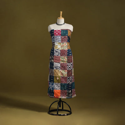 Hand-stitched mosaic cotton unstitched kurta material