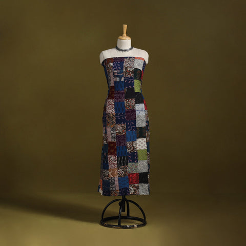 Hand-stitched mosaic cotton unstitched kurta material